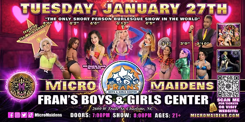Charlotte, NC - Micro Maidens Dwarf Dancers @ Fran's Boys & Girls Center