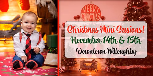 Christmas Mini Pictures in Downtown Willoughby!