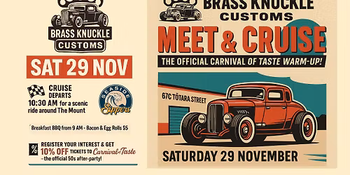 Brass Knuckle Customs Meet & Cruise \u2013 Official Carnival of Taste Warm-Up!