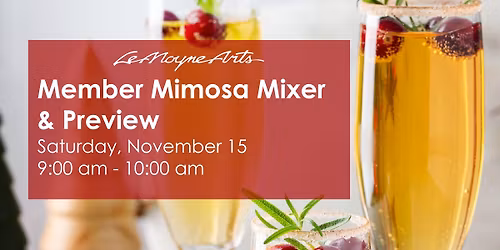 LeMoyne Arts Member Mimosa Mixer & Preview