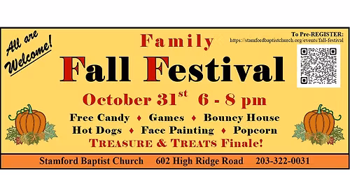 FREE Fall Festival Treasure and Treat