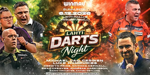 Lahti Darts Night \/\/ Lahti Halli 6.12.2026