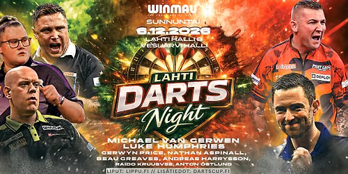 Lahti Darts Night \/\/ Lahti Halli 6.12.2026