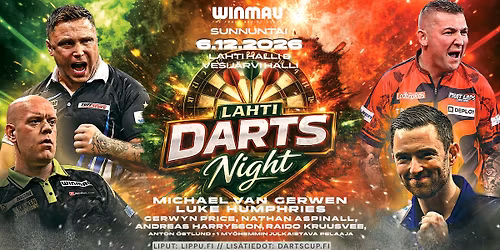 Lahti Darts Night \/\/ Lahti Halli 6.12.2026