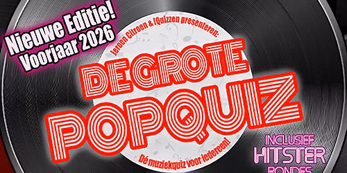 De Grote PopQuiz van Amstelveen - Voorjaar 2026 Editie