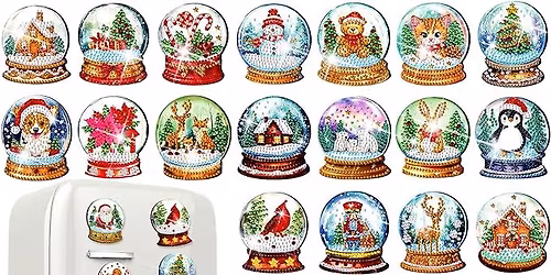 Diamond Art Saturday: Christmas Snow Globes