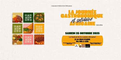 La Journ\u00e9e Gastronomique et Solidaire Africaine 2025 - 5\u00e8me \u00e9dition