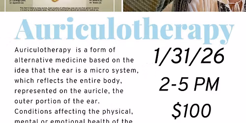 Introduction to Auriculotherapy (Ear Reflexology) Workshop