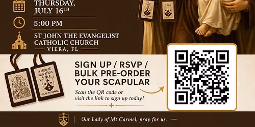 Brown Scapular Enrollment Blessing and Investiture