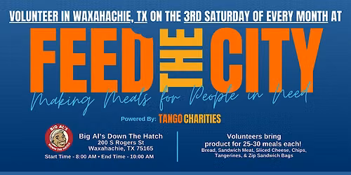 Feed The City Waxahachie: Making Meals for People In Need