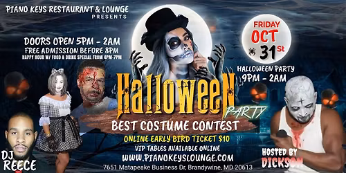 Halloween Party @ Piano Keys Lounge Hosted by Dickson  Oct. 31