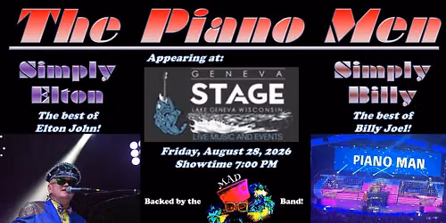 Simply Elton & Simply Billy w\/Mad Hatters Band Live at Geneva Stage!
