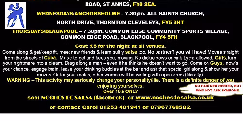 2026 classes in Salsa, Son, Cha Cha. Merengue and Rueda