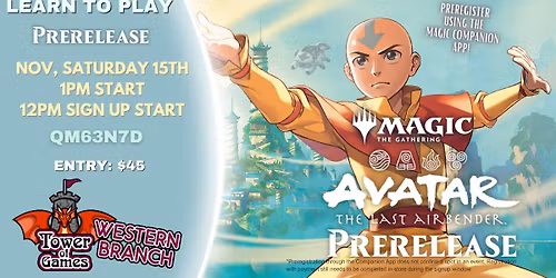 Learn to Play Avatar Magic the Gathering Prerelease at Tower of Games Western Branch 