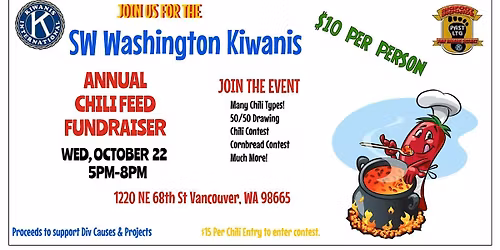 SW Washington Kiwanis Annual Chili Feed Fundraiser