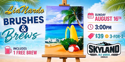 Brushes, & Brews Paint & Sip w\/LiaNardo Mobile Paint & Sip