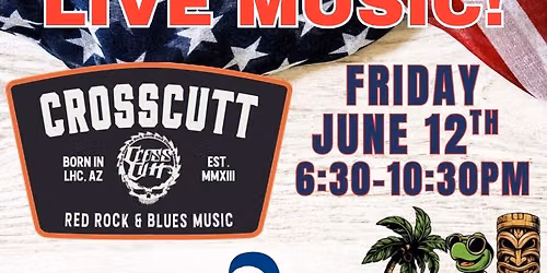 Crosscutt Live at the Naked Turtle at Nautical Beach Resort Friday June 12th 2026!