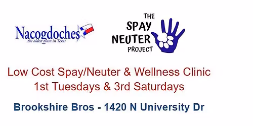 The Spay Neuter Project (Dehart Vet Services)  Nacogdoches Brookshire Brothers 420 N University Blvd