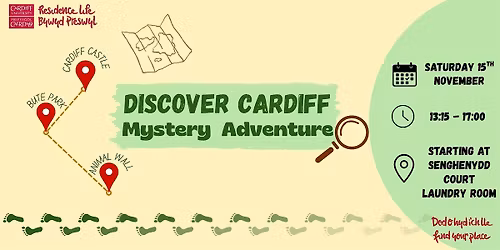 Discover Cardiff Mystery Adventure \u00a6 Darganfyddwch Antur Ddirgel Caerdydd