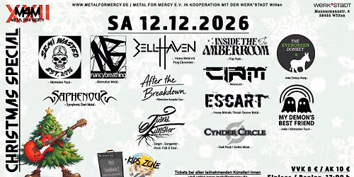 Metal For Mercy - Christmas Special - 12 K\u00fcnstler\/-innen auf 3 B\u00fchnen + Tombola + Kidszone