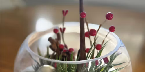 Hands-On Wine & Crafts: Holiday Succulent Terrarium with Villa Succulents