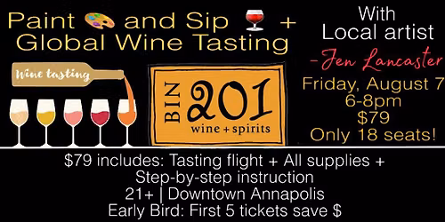 Paint & Sip + Global Wine Tasting at Bin 201
