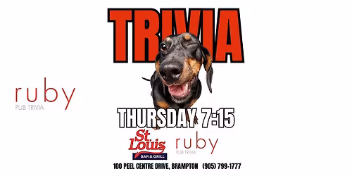 Thursday Night Trivia at St. Louis Bar & Grill in Brampton