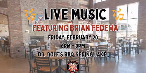 Live Music: Brian Fedewa at Dr. Rolf's BBQ