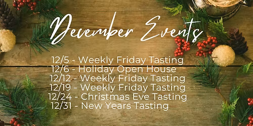 December Tasting Events