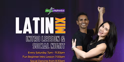 Latin Mix Saturday Night Social with Intro Lesson @ 7pm