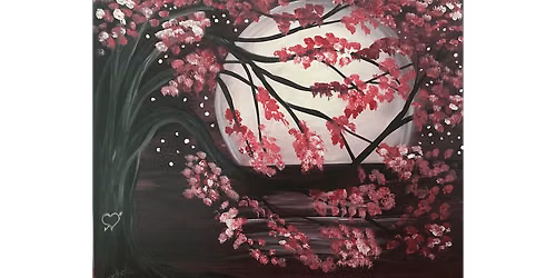 Full Moon and Delicate Blooms - Paint and Sip in Orlando | Classpop!\u2122
