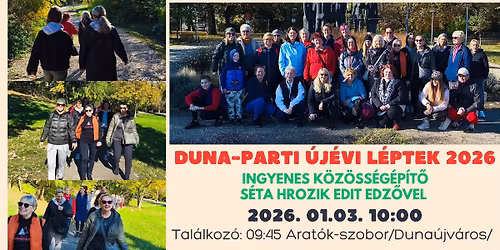 Duna-parti \u00daj\u00e9vi L\u00e9ptek 2026 - ingyenes k\u00f6z\u00f6ss\u00e9g\u00e9p\u00edt\u0151 s\u00e9ta Hrozik Edit edz\u0151vel 