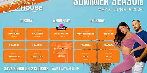 \ud83c\udf34Bachata House Summer Season 2026 \u2600\ufe0f May-June \ud83c\uddea\ud83c\uddf8 Special edition w Aina & Jesus 