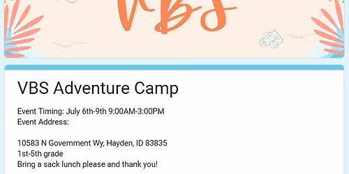 VBS Adventure CAMP