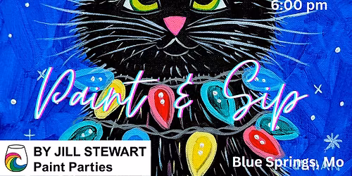 Christmas Cat Paint Party