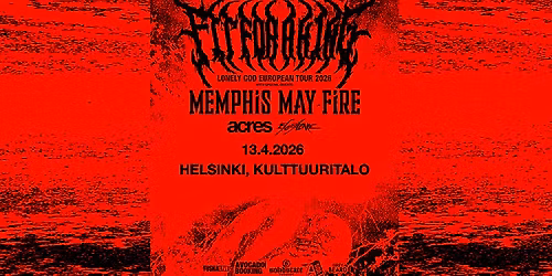 TuskaLive: FIT FOR A KING (US) + special guests, 13.4.2026, Kulttuuritalo, Helsinki