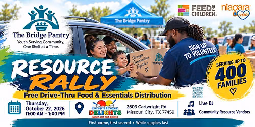 The Bridge Pantry Resource Rally: Free Food & Essentials Distribution