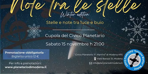 Note tra le stelle - conferenza\/concerto in cupola