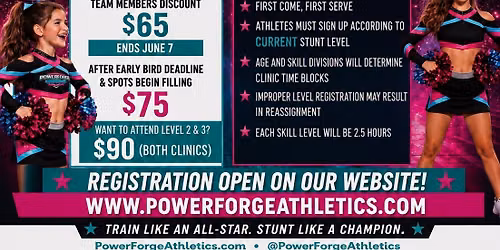 Tumbling Classes Begin June 8th