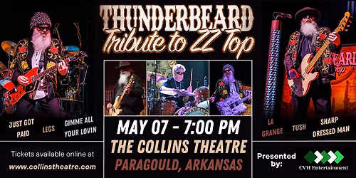 ThunderBeard: A Tribute to ZZ Top LIVE at The Collins Theatre