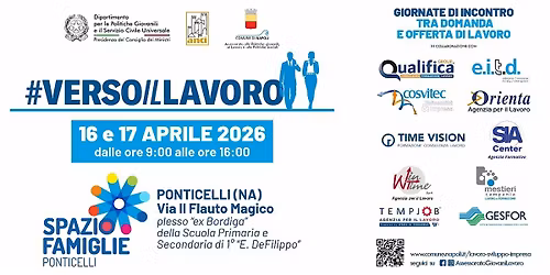 VERSO IL LAVORO - 17 APRILE 2026 - INCONTRO TRA DOMANDA E OFFERTA DI LAVORO