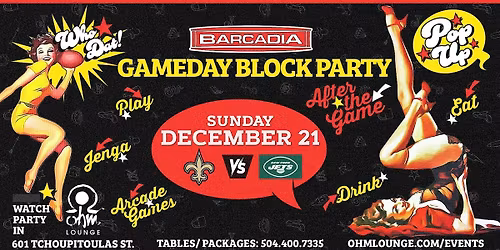 SAINTS V. JETS BARCADIA GAME DAY PARTY @ OHM LOUNGE