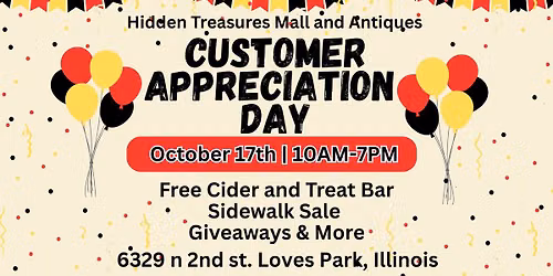 Customer Appreciation Sidewalk Sale