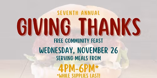 [Sandpoint] The Burger Dock's 7th Annual Giving Thanks