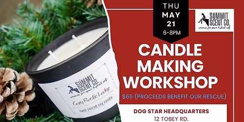 Candle Making Workshop Benefitting Dog Star Rescue