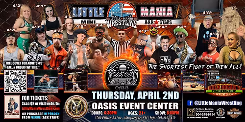 Albequerque, NM - Little Mania Mini Wrestling @ Oasis Event Center