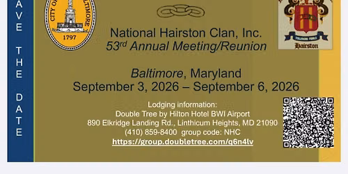 National Hairston Clan Inc. 53rd Annual Meeting\/Convention