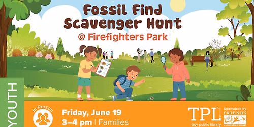 Fossil Find Scavenger Hunt @ Firefighters Park