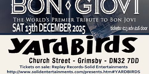 BON GIOVI - The Worlds Premier Tribute to Bon Jovi