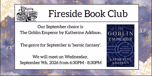 Fireside Book Club - September
